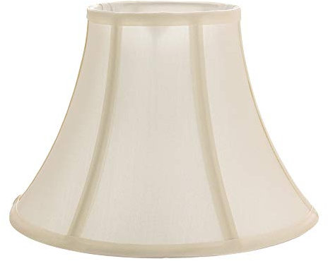 Traditionally Designed Empire Shaped 12 Inch Lamp Shade in Rich Silky Cream Cotton Fabric | 60w Max by Happy Homewares