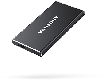 Vansuny 500GB Portable External SSD, USB 3.1 Gen2 450MB/s High-Speed Data Transfer, Metal USB C Mini Portable External Solid State Drive for PC, Laptop, Phones and More