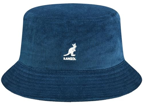Kangol Sombrero de Pana Bucket Mujer/Hombre - algodón Pescador Invierno otoño/Invierno - L (58-59 cm) Azul petróleo