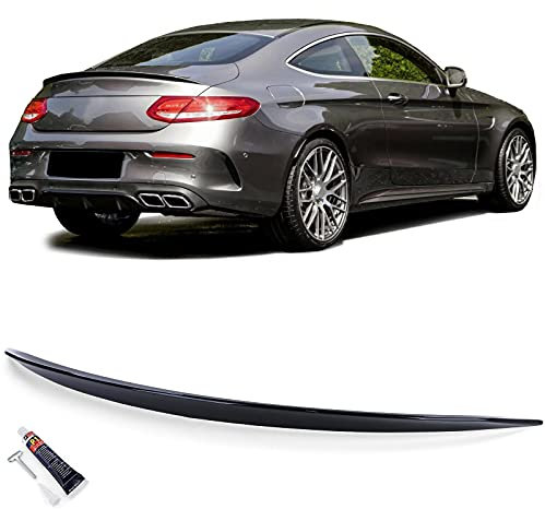 Heckspoiler Sport Lippe Schwarz Glanz mit ABE für Mercedes C205 Coupe 2015-2022