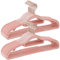 SONGMICS Kleiderbügel 30er Set, Bügel aus Kunststoff, rutschfest, platzsparend, Dicke 0,5 cm, 42 cm lang, um 360° drehbarer Haken in Roségold, Hellrosa-rosa CRP020PK01