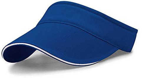 VSUSN Unisex Visor Cap Sonnenhut Einstellbar Sommerhut mit Klettverschluss für Damen und Herren, Blau