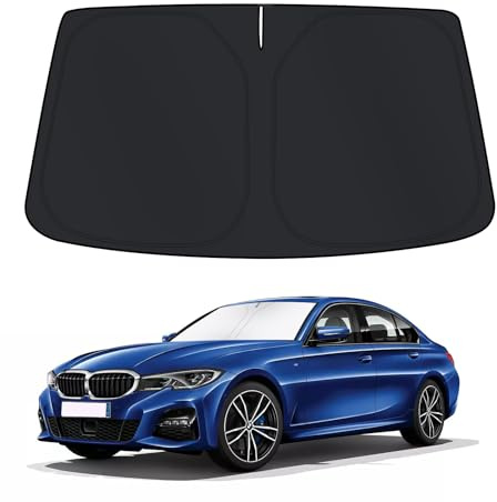 D-Lumina Parasole per Parabrezza per B.MW Serie 3 Berlina 2020, Protezione Anteriore Auto, Protettore Contro i Raggi UV, Pieghevole e Portabile