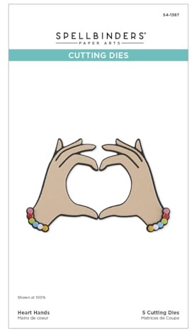 Spellbinders S4-1387 Heart Hands Etched Dies from The Beads of Friendship Collection