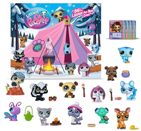 Littlest Pet Shop - Cozy Campfire Play Pack - Series 4 - Gen 7 Authentic LPS Bobble Head Toy Figure, Collectible Toy Animal, Ages 4+