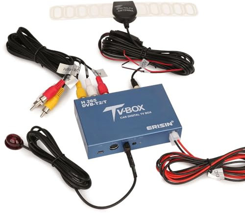 Erisin Récepteur TV numérique HD DVB-T2/T HEVC (H.265) H.264 MPEG-2/4 Antenne TV Box ES336