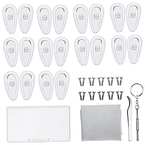 ARTSEWPLY Brillen Reparaturset Mit Nasenpads Schraubendreher Und Aufbewahrungsbox Praktisches Set Für Brillenpflege Und Wartung Kompatibel Mit Sonnenbrillen Und Brillen Langlebig Und