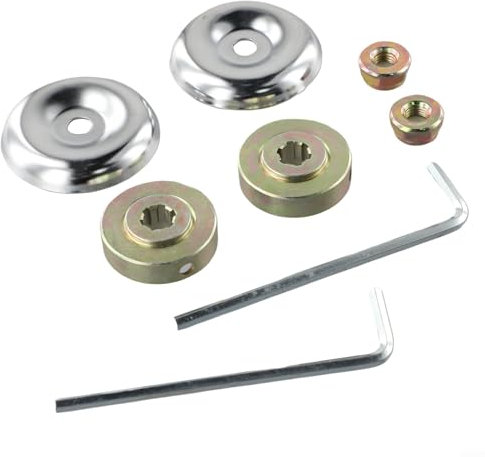 Gdfnmogo Kit adaptador de hoja de cortador de cepillo con placas de empuje, placas de conductor, 2 tuercas de cuello, 2 llaves, compatible con recortadoras de eje recto serie FS