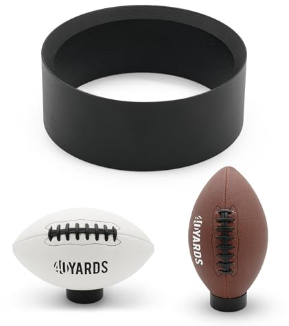 40YARDS Amerikansk fotboll ställring/bollstativ metall | mattsvart | Massivt ringstativ med 45° innerkanter för säkert grepp | bollhållare för fotboll, basket, handboll etc.