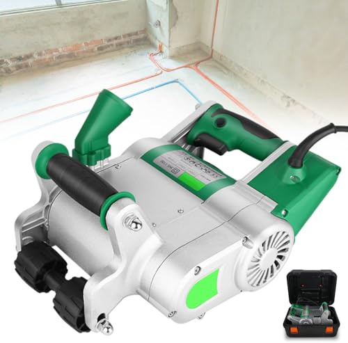 ZEEKYFOR Tracciatrice Scanalatrice Scanalatore 1100W a Fresa 25mm & 35mm per Muro Pareti 1600 Giri/min, Macchina per Scanalature di Muri per Idraulici ed Elettricisti