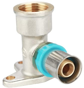 ERFU Raccordo multistrato femmina a crimpare – testata singola, certificato DVGW, multi-profilo U/H/TH – Raccordo in ottone affidabile (16 mm x 1/2)