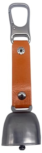 Bear Bells - Allarme magnetico con moschettone, in pelle con struttura in metallo, efficace per animali selvatici, escursionismo, arrampicata, campeggio, trekking, zaino in spalla