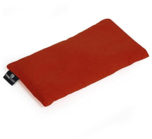 Yoga Studio organisches Augenkissen, 23 x 12/13 cm, Bio-Lavendel- und Leinsamenduft, Yogakissen für müde Augen und Kopfschmerzen, terracotta, 23cm x 12/13cm, weight, 200g