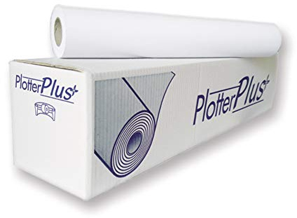 Rotoli Plotter cm 61 x 50 mt, Carta bianca 90 Gr, Confezione da 4 Rotoli