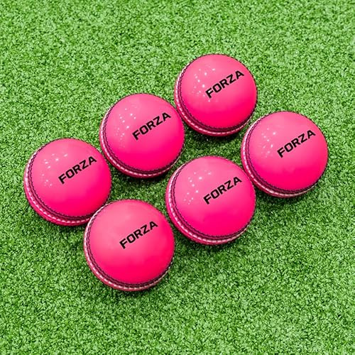 FORTRESS - Pelotas de cricket (6 unidades), color rosa o rojo, rosa, infantil