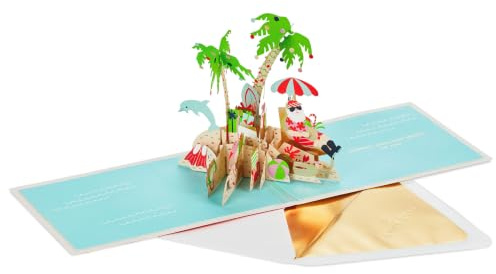 Hallmark Signature Paper Wonder Pop Up Christmas Card (Tropical Santa)