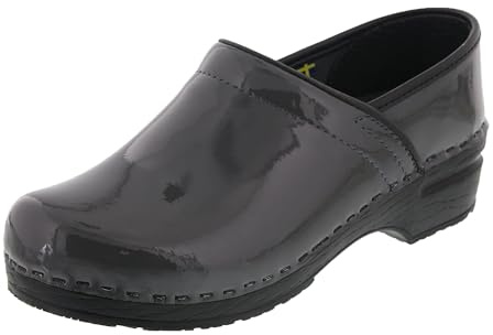 Bjork Professional Leather Clogs (EU-36, Grey Patent)