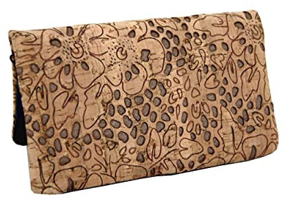 Plan B, Geldbörse Kompakt Baco, 15 x 9 cm, mit Portemonnaie und Steckplätze für 5 Kreditkarten, Naturkork Braun