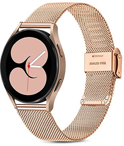 Issinlky Bracelet pour Samsung Galaxy Watch 4, 20mm Bracelet métal acier inoxydable pour Galaxy Watch 7/FE/6/5/4 40mm 44mm/6 Classic/4 Classic/Watch 5 Pro/Watch 3 41mm/Active 2/Galaxy Watch 42mm