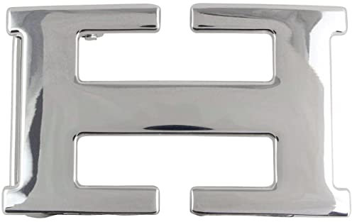 BELTINGER Gürtelschnalle Hades 4,0 cm | Buckle Wechselschließe Gürtelschließe 40mm Massiv | Wechselgürtel bis 4cm | Silber glänzend