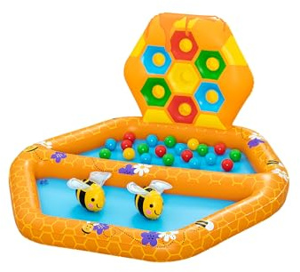 Bestway Piscina para bebés Lil' Beehive y Piscina de Bolas, 50' x 47' x 24'/1,27 MX 1,19 MX 61 cm