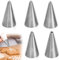 XUKZIMA 5 Piezas Boquillas de Repostería, Juego de Boquillas Manga Pastelera de Acero Inoxidable para Mangas Pasteleras, Punta de la Boquilla para Crema Pastelera Decoración de Cupcakes y Tartas