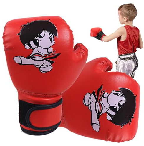 Boxhandskar för barn, barnboxhandskar | tecknat PU-läder träning boxningshandskar | sparringutrustning för barn, hemträningsutrustning hemma för Muay Thai sparring MMA Kickboxing