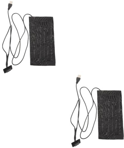 BESPORTBLE 2 Piezas Calefactor de Invernadero Calentador de jardín - Calentador Ajustable - USB Calentador Planta eléctrica Individual platillo más cálido Estera de curado paño Black