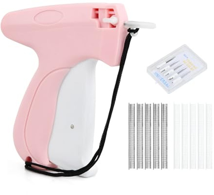 Culinavog Pistola per Etichettatura, Macchina per Etichette con 5 Aghi di Ricambio + 1000 Fili, Etichettatrice per Abbigliamento, Pistola per Etichette per Abbigliamento, Cappelli, Etichette Prezzi