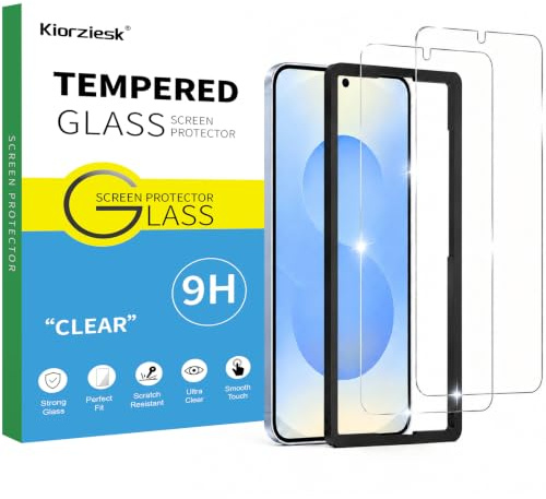 Härdat glasskärm kompatibel med Samsung Galaxy S25, Samsung Galaxy S24, Skärmskydd 6,2 tum 9H Anti-repor Fingeravtryck HD Transparent Enkel installationsverktyg 2 st