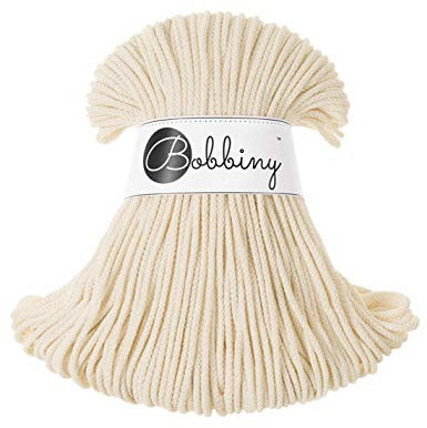 Bobbiny Corde Macramé Tressée Junior 3mm (Natural) 100m