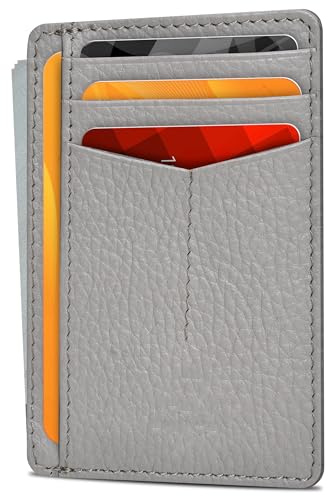 Oak Leathers Slim Leather Wallet - RFID Card Holder for Men & Women