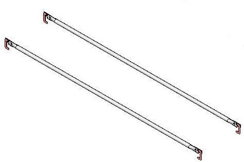 Coppia Aste Parapetto X Ponteggio Grim