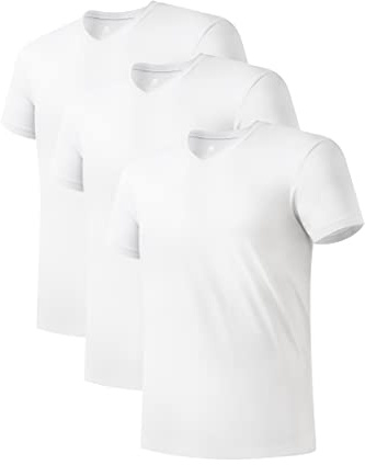 DAVID ARCHY Men's Cooling Undershirt with Ultimate Soft Multiple Pack Short Sleeve Underwear Vests T Shirts Moisture-Wicking Heather Tees for Men