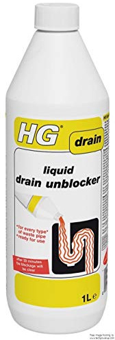 HG Liquid Bathroom Liquid Drain Unblocker 1 Litre X 6