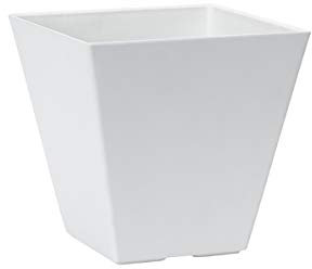 Artstone 35102 Ella Pflanzgefäß, quadratisch, Weiß