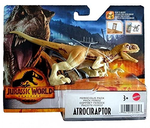 Jurassic World Figura di dinosauro Atrociraptor del pacchetto feroce
