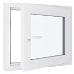 Ventana de PVC – Triple acristalamiento – tiro derecho – blanco – 700 x 600 mm
