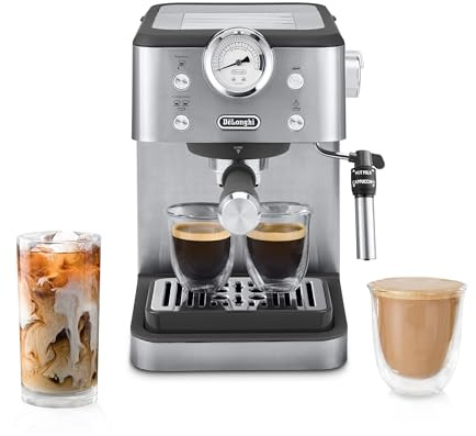 De’Longhi Classic Espresso Machine with Milk Frother, 15-Bar Pump & Temperature Control - Barista Coffee Maker Kit for Espresso, Latte, Cappuccino & Iced