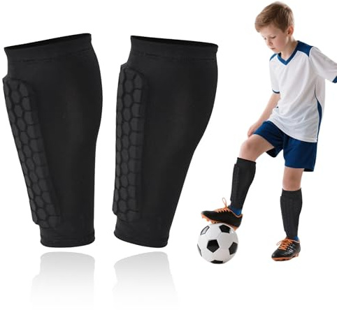 LUOJINYI 1 paire de protège-tibias pour enfants - Avec rembourrage en nid d'abeille - Chaussettes longues respirantes et élastiques pour le ski, le cyclisme, l'alpinisme - Taille M