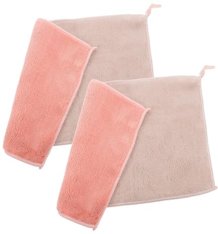 OATIPHO 2 Piezas Tela de Limpieza Que Absorbe el Agua paño Microfibra Limpiador Trapos de Limpieza de Cocina Ropa de Lavado Trapo para Fregar Paquetes para Lavar Tapa Fibra extrafina Caqui