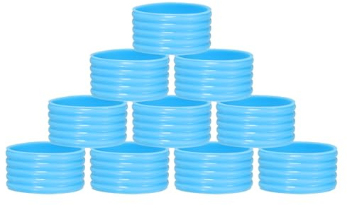 QUARKZMAN Aro De Empuñadura De Raqueta De Tenis Anilla De Goma Aros Antideslizantes Absorbentes para Mango De Bádminton Y Squash Azul 10Pcs