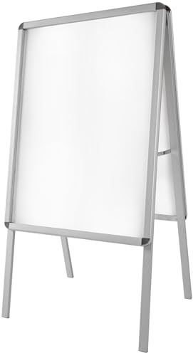 tectake® A1 Kundenstopper Outdoor, DIN A1 Plakatständer, wetterfester Aufsteller Ständer, Alu Werbeaufsteller klappbar, Wegweiser, Werbetafel für aussen, beidseitige Tafel für Plakate, inkl. 2 Folien