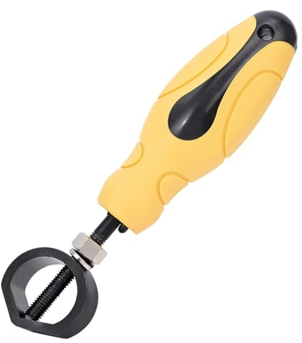 Benecreat Métal Punch Tampon, support universel pour timbres jusqu'à 15 mm de diamètre en métal avec poignée en caoutchouc Blanc pour travailler