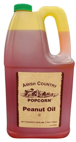 Amish Country Popcorn | Peanut Oil - 1 Gallon | Old Fashioned, Non-GMO, Gluten Free, and Kosher