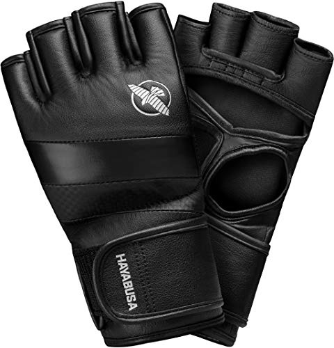 Hayabusa – Gants de boxe T3 MMA, de Kickboxing, d’entraînement, sac de frappe, 4 oz S Noir