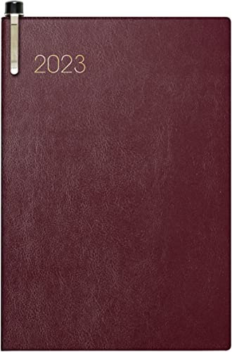 BRUNNEN Wochenkalender Modell 723 2023 Blattgröße 7,6 x 11,2 cm bordeaux