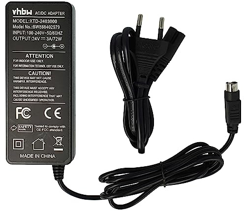vhbw Netzteil kompatibel mit Epson TM-J7500, TM-J7600, TM-L90, TM-T80, TM-T80P, TM-T88-II Drucker, Bondrucker - 230 cm
