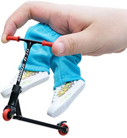 Holdes Skateboards For Fingers | Finger Toys Set Includes Finger Scooter Finger Pants Shoes - Metal Alloy Finger Scooter With Finger Pants Finger Shoes And Tools For Kids, Adults, And Decoration