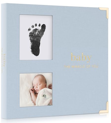 Keepsake Baby Memory Book for Boys and Girls – Timeless First 5 Year Baby Book With Photoslots – Cute Journal Scrapbook or Photo Album - Record a Milestone for Every Event from Birth to Age 5